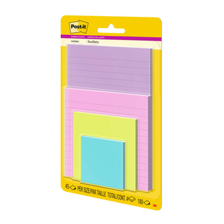 Post-it® Super Sticky Notes 4622-SSMIA, Multi Sizes, Supernova Neons Collection