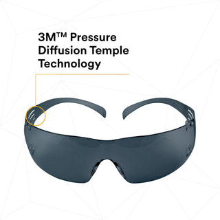 3M SecureFit Protective Eyewear SF202AFP, Gray Lens