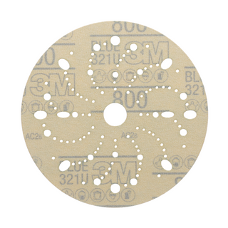 3M Hookit Blue Abrasive Disc 321U Multi-hole, 36184, 6 in, 800