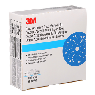 3M Hookit Blue Abrasive Disc 321U Multi-hole, 36184, 6 in, 800