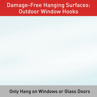 Command Outdoor Clear Medium Window Hooks 17091CLRAWVPES, Value Pack,