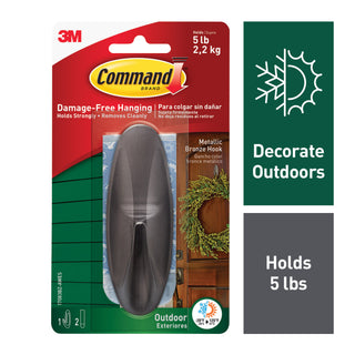 Command Outdoor Metallic Bronze Hook 17083BZ-AWES