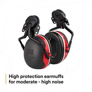 3M PELTOR X3 Earmuffs X3P5E, Electrically Insulated, Hard HatAttached