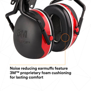 3M PELTOR X3 Earmuffs X3P5E, Electrically Insulated, Hard HatAttached