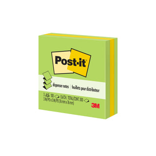 Post-it® Dispenser Pop-up Notes 3301-3AU-FF, 3 in x 3 in (76 mm x 76 mm)