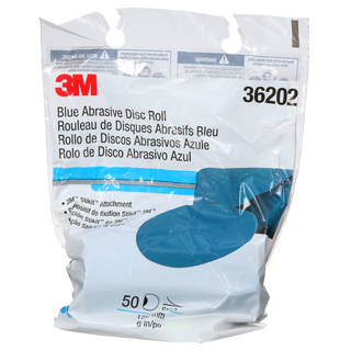 3M Stikit Blue Abrasive Disc Roll, 36202, 6 in, 80 grade, 50 discs per
roll