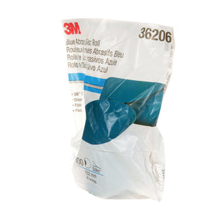 3M Stikit Blue Abrasive Disc Roll, 36206, 6 in, 180 grade, 100 discsper roll