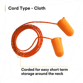 3M Foam Earplugs 1110, Corded