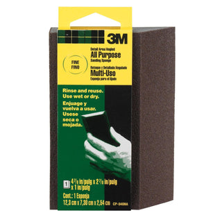 3M Angled Sanding Sponge CP-040NA, 2 7/8 in x 4 7/8 in x 1 in Fine