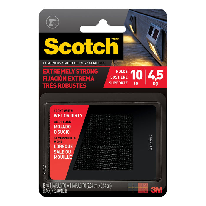 Scotch Extreme Fasteners RFD7021, 1 in x 1 in (25,4 mm x 25