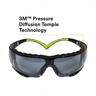 3M SecureFit Protective Eyewear SF402AF-FM, Foam, Grey Anti-fog Lens