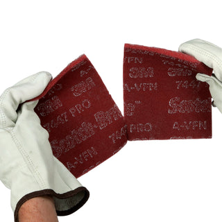 Scotch-Brite Hand Pad 7447B Pro, PO-HP, A/O Very Fine, Maroon, 6 in x 9 in