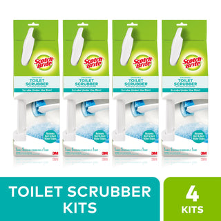 Scotch-Brite® Disposable Toilet Scrubber Cleaning System, 558-SK-4, 4/1