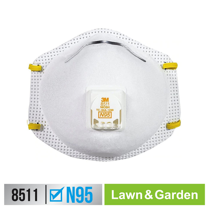 3M Lawn & Garden Valved Respirator 8511G2-C-PS, 2 each/pack
