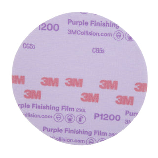 3M Hookit Purple Finishing Film Abrasive Disc 260L, 30668, 6 in,P1200