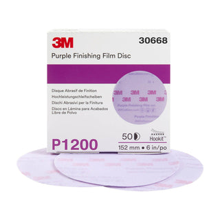 3M Hookit Purple Finishing Film Abrasive Disc 260L, 30668, 6 in,P1200