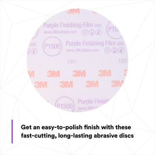 3M Hookit Purple Finishing Film Abrasive Disc 260L, 30667, 6 in,P1500