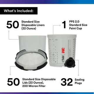 3M PPS Series 2.0 Spray Cup System Kit 26000, Standard (22 fl oz, 650mL)