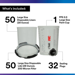 3M PPS Series 2.0 Spray Cup System Kit, 26024, Large (28 fl oz, 850mL)