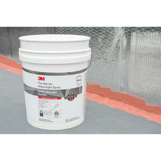 3M Fire Barrier Water Tight Spray, White, 5 Gallon (Pail), Drum