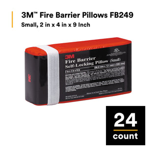 3M Fire Barrier Pillows FB249, Small, 2 in x 4 in x 9 Inch