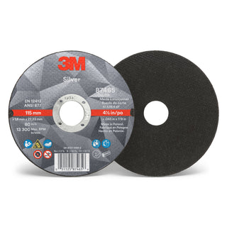 3M Silver Cut-Off Wheel, 87465, T1, 4.5 in x .045 in x 7/8 in