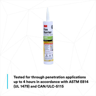 3M Fire Barrier Silicone Sealant 2000+, Gray, 10.3 fl oz Cartridge