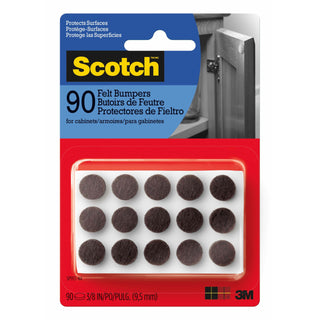 Scotch Felt Bumpers, SP953-NA, 3/8 in, Brown