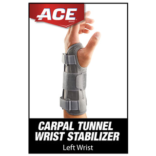 ACE Carpal Tunnel Wrist Stabilizer, Left, 205276, One Size