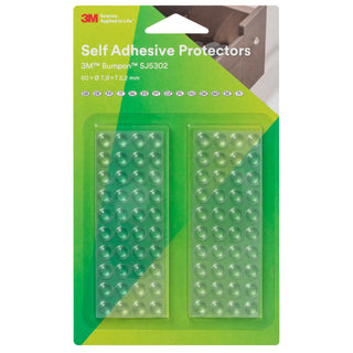 3M Bumpon SJ5302Bl Elastic Buffer Mini-Pack, Transparent, 80 Pieces,7.9 x 2.2 mm