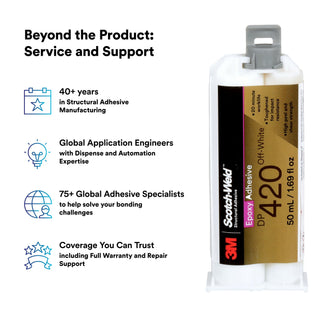 3M Scotch-Weld Epoxy Adhesive DP420, Off-White, 50 mL Duo-Pak