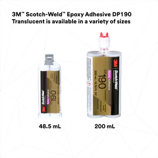 3M Scotch-Weld Epoxy Adhesive DP190, Translucent, 48.5mL Duo-Pak