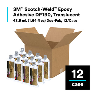 3M Scotch-Weld Epoxy Adhesive DP190, Translucent, 48.5mL Duo-Pak