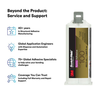 3M Scotch-Weld Epoxy Adhesive DP100, Clear, 48.5 mL Duo-Pak