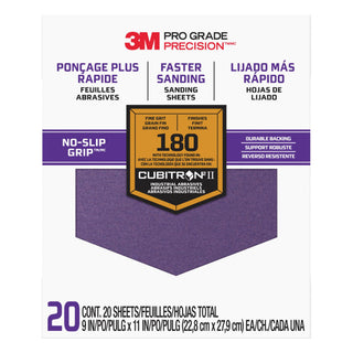 3M Pro Grade Precision Faster Sanding Sanding Sheets 180 grit Fine,
27180TRI-20