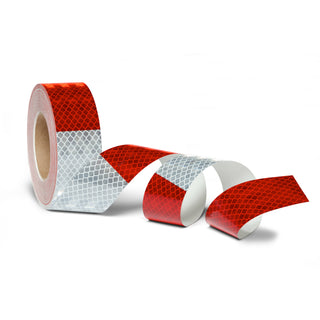 3M Flexible Prismatic Conspicuity Markings 913-32, Red/White, DOT, 2 inx 50 yd