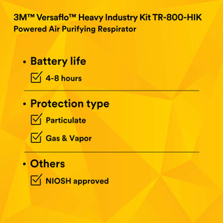 3M Versaflo Powered Air Purifying Respirator Heavy Industry KitTR-800-HIK