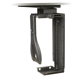 3M Adjustable Under-desk CPU Holder with 360 Degree Swivel, Black,CS200MB