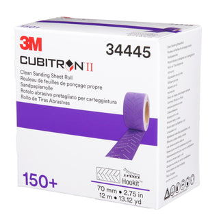 3M Cubitron II Hookit Clean Sanding Sheet Roll, 34445, 150+ grade, 70
mm x 12 m