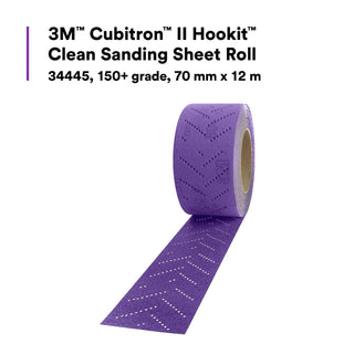 3M Cubitron II Hookit Clean Sanding Sheet Roll, 34445, 150+ grade, 70
mm x 12 m