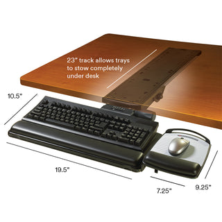 3M Sit/Stand Easy Adjust Keyboard Tray with Adjustable Keyboard andMouse