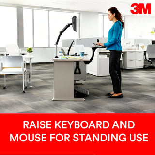 3M Sit/Stand Easy Adjust Keyboard Tray with Adjustable Keyboard andMouse