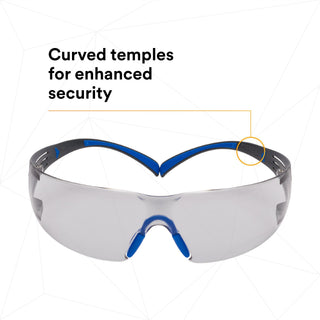 3M SecureFit Safety Glasses SF407SGAF-BLU, Blue/Gray