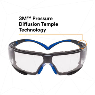 3M SecureFit Safety Glasses SF401SGAF-BLU-F, Blue/Gray