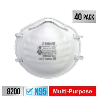 3M Sanding and Fiberglass Respirator N95 Particulate, 8200H40-DC, 40eaches/pack