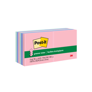 Post-it® Greener Dispenser Pop-up Notes R330RP-12AP, 3 in x 3 in