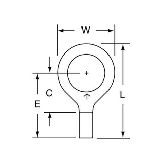 3M Non-Insulated Brazed Seam Ring Tongue Terminal, 11-38-W, Max. Temp.347 °F