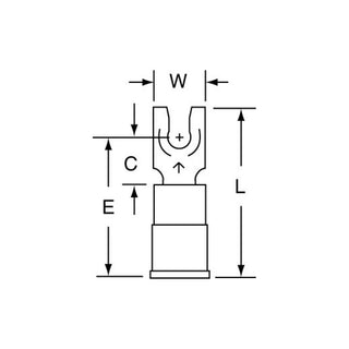 3M Nylon Insulated with Insulation Grip Fork Terminal 32-6-NB