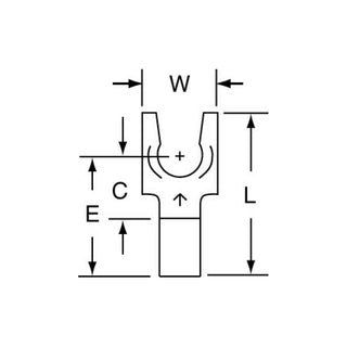 3M Non-Insulated Brazed Seam Fork Terminal 32-10-W