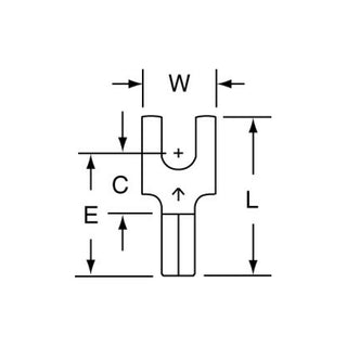 3M Non-Insulated Butted Seam Block Fork Terminal BS-32-6